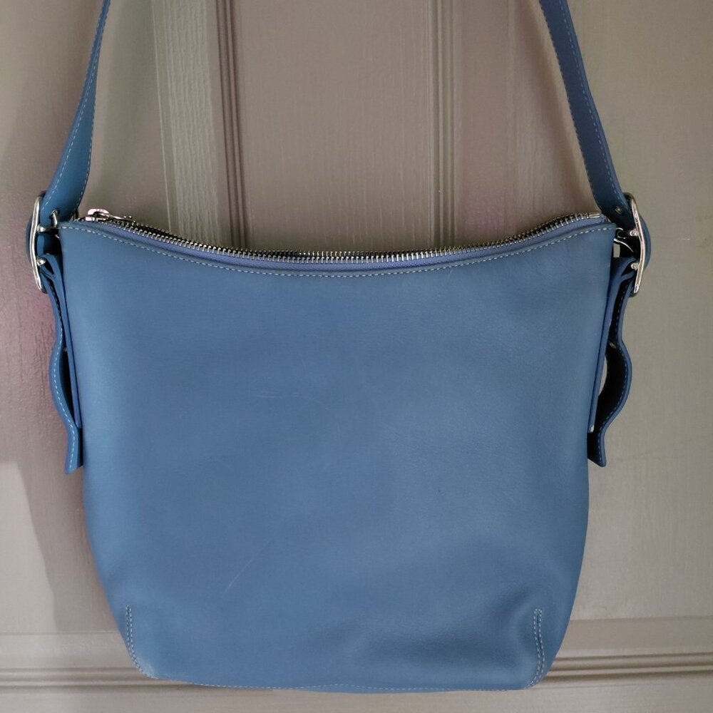 Vintage Coach 9326 Soho Blue Leather Hobo Bag - Picture 3 of 7